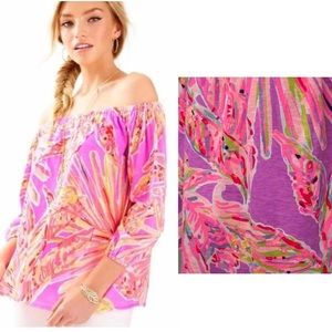 Lilly Pulitzer Enna off the shoulder shirt